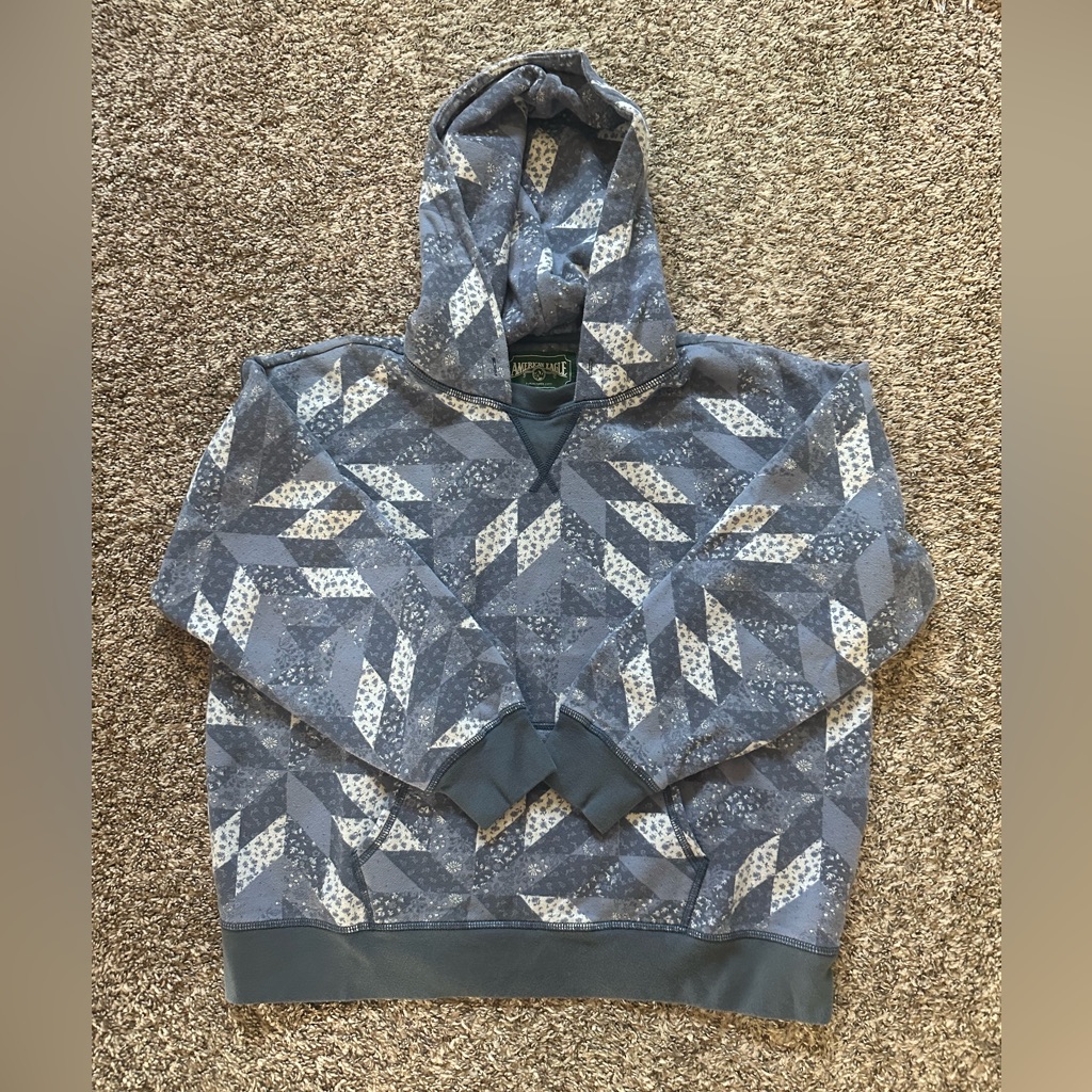 American Eagle Patchwork Hoodie